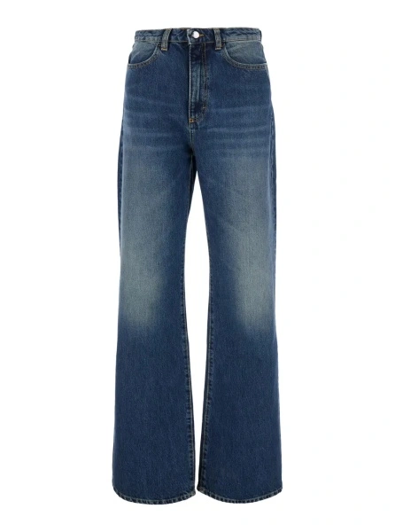 Blugi Icon Denim albastri din denim
