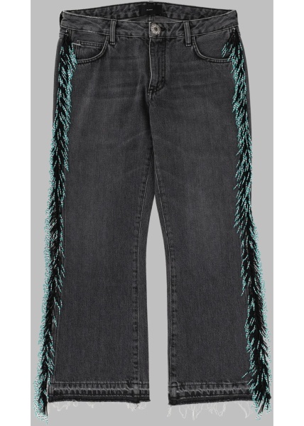 Blugi Jeans Con Frange Di Perline