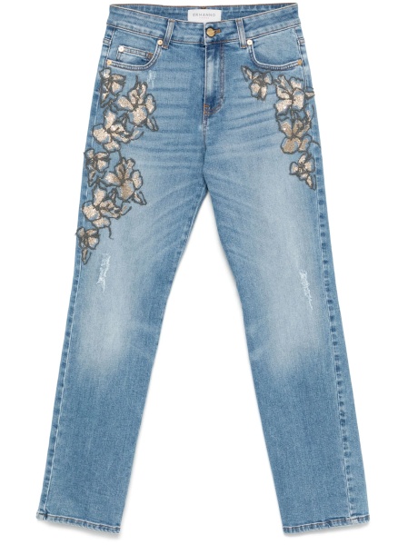 Blugi Skinny Ermanno Scervino albastri din elastan si polyester