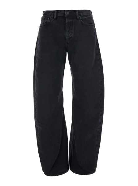 Blugi 'Spiral' Black Jeans with logo patch on the back in denim for women