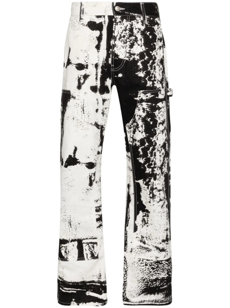 Blugi trei sferturi Alexander McQueen albi