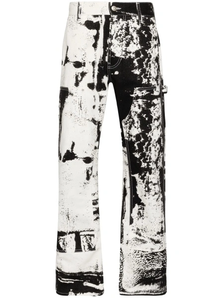 Blugi trei sferturi Alexander McQueen albi