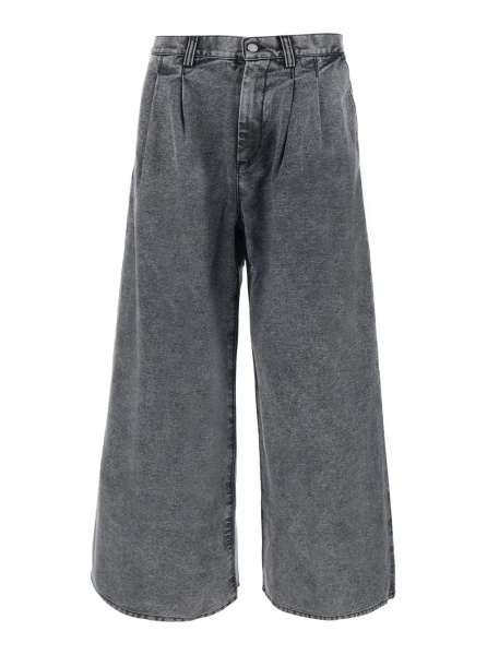 Blugi Unisex pleated jeans in black cotton