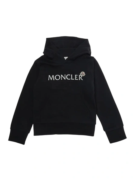 Bluza de trening Moncler neagra din bumbac