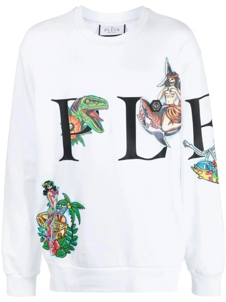 Bluza de trening Philipp Plein alba