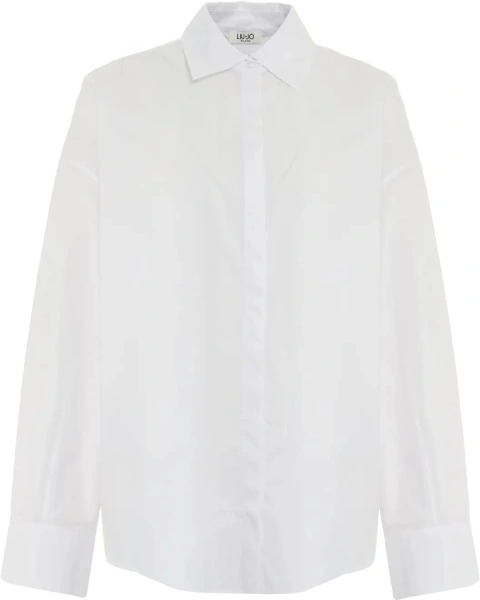 Bluza eleganta Liu Jo White alba din bumbac
