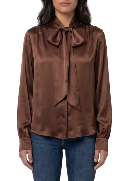 Bluza Silk-Blouse Blouse With Bow