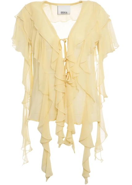 Bluza Silk blouse with ruffles