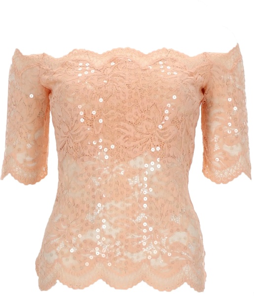 Bluza Top In Pizzo Con Paillettes