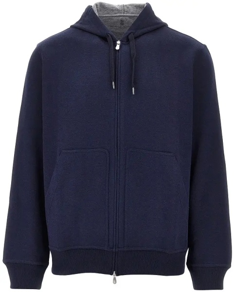 Bluza trening Double jersey full-zip hoodie