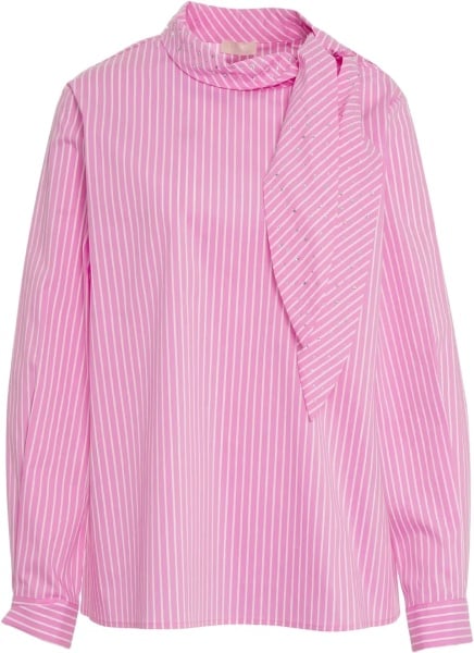 Bluze Striped blouse with bow collar Liu Jo White Striped blouse with bow collar