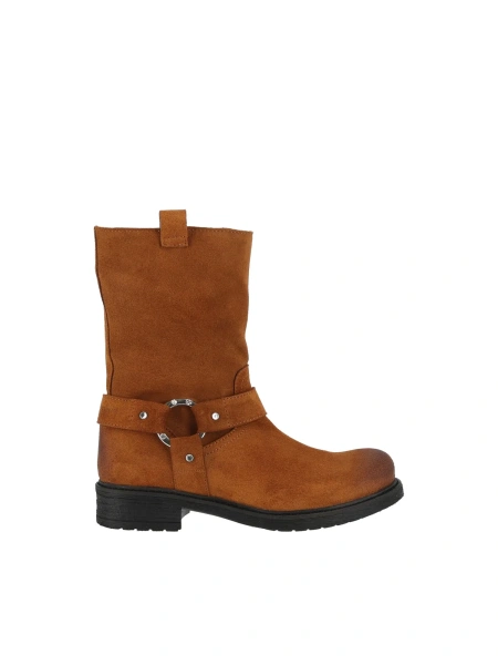 Bocanci Embellished suede biker boots
