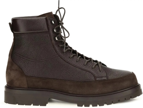 Bocanci Lace-up deer leather and suede ankle Boots
