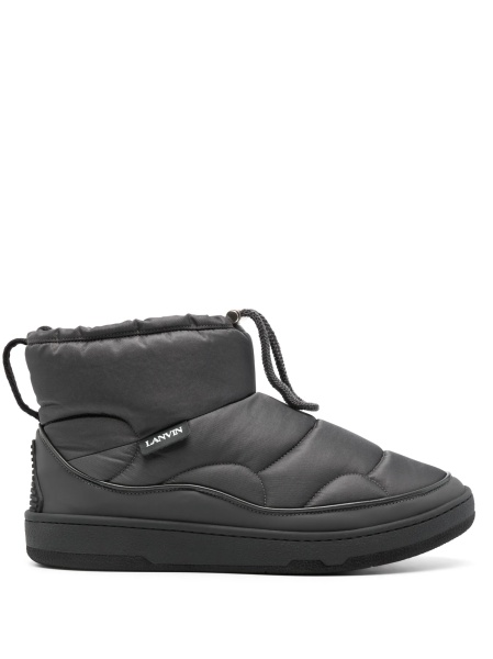 Bocanci Lanvin gri din poliuretan si polyester