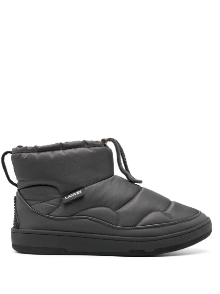 Bocanci Lanvin gri din poliuretan si polyester