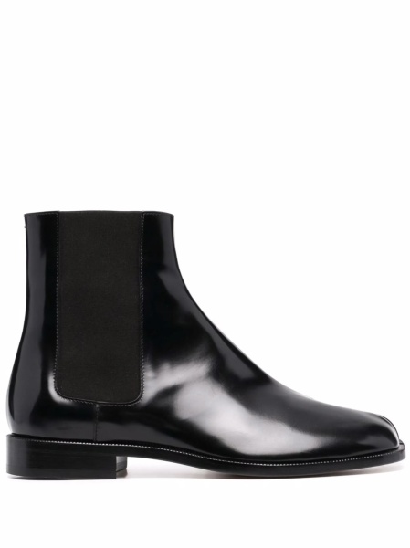 Bocanci Maison Margiela tabi negri din piele