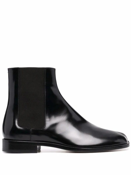 Bocanci Maison Margiela tabi negri din piele