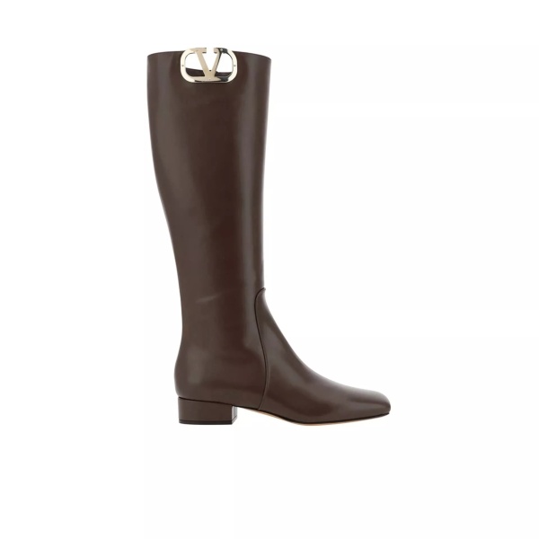 Bocanci Valentino Garavani Leather Logo Boots