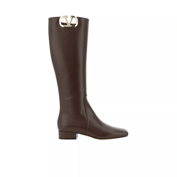 Bocanci Valentino Garavani Leather Logo Boots