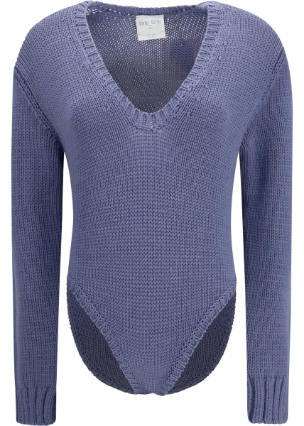 Body-uri Cable-knit wool Bodysuit