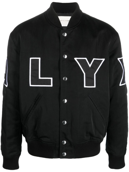 Bomber jacket Alyx neagra din polietilena si poliamida