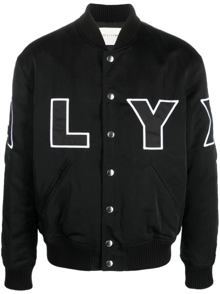 Bomber jacket Alyx neagra din polietilena si poliamida