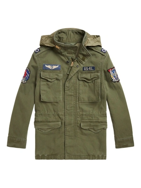 Bomber jacket Ralph Lauren verde din bumbac