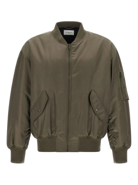 Bomber jacket Saint Laurent verde