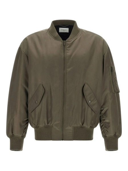 Bomber jacket Saint Laurent verde