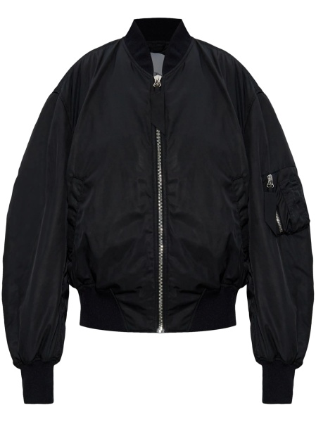 Bomber jacket THE ATTICO neagra din polyester si poliamida