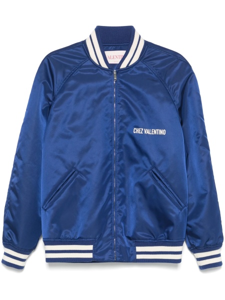 Bomber jacket Valentino Garavani albastra din poliamida