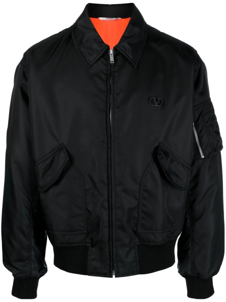 Bomber jacket Valentino Garavani neagra din poliamida
