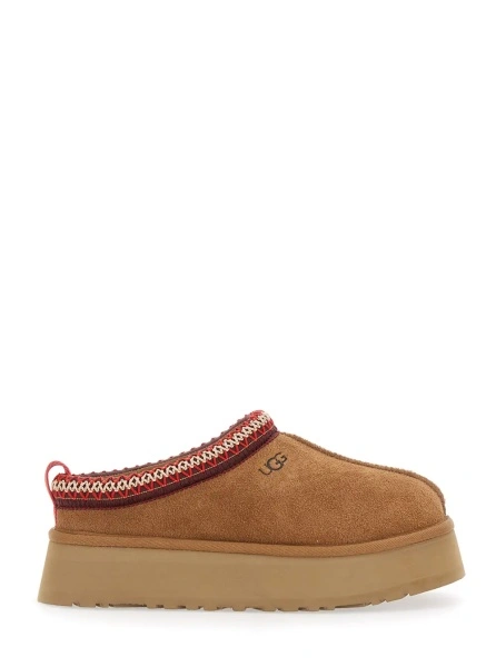 Botine Mules 'Tasman' with Braided Edge in Brown Suede for Women