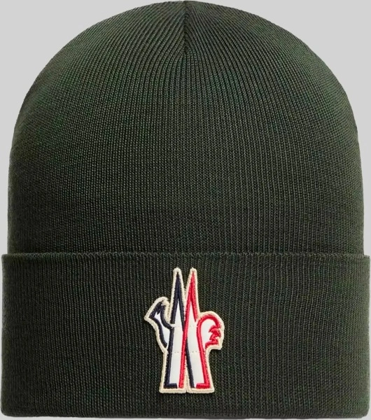 Caciula Moncler Grenoble verde din lana