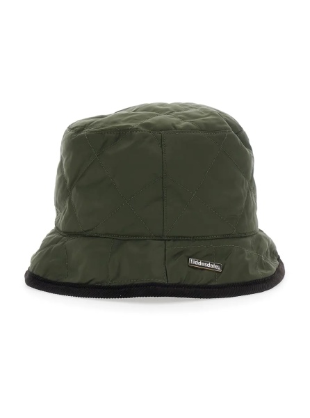 Caciula Reversible Quilted Hat with Pockets and Patch Green Unisex