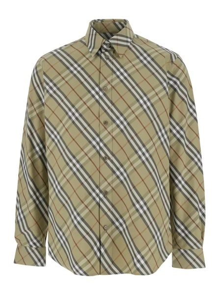 Camasa Burberry bej din bumbac