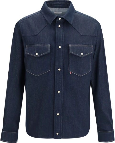 Camasa casual Denim Jacket with logo patch