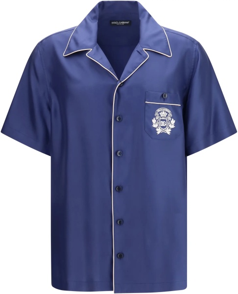 Camasa casual Hawaii piping-embroidered Shirt