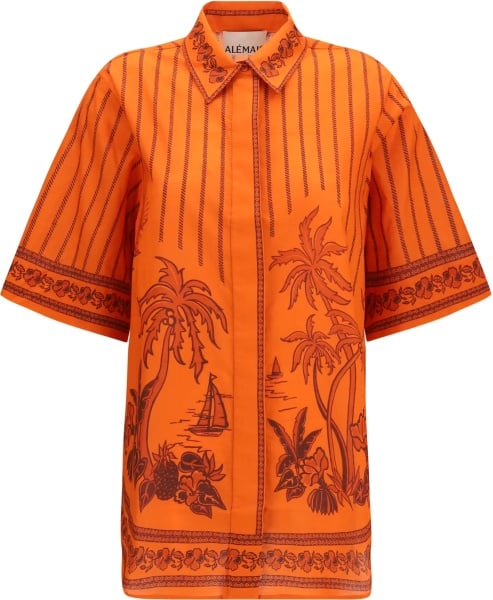 Camasa casual Oversized printed Shirt
