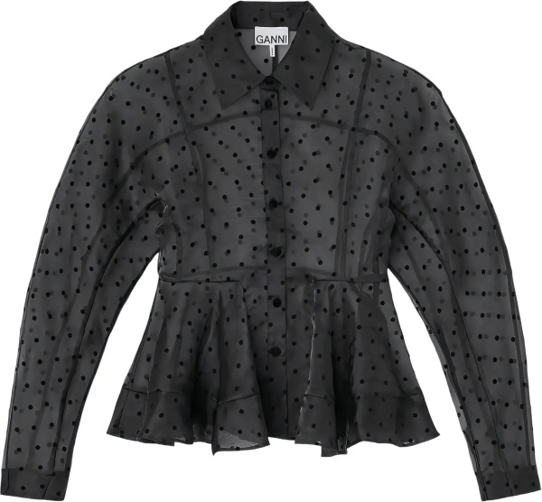 Camasa casual Polka dot organza Shirt
