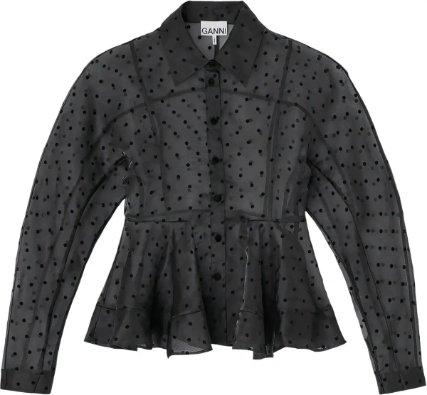 Camasa casual Polka dot organza Shirt