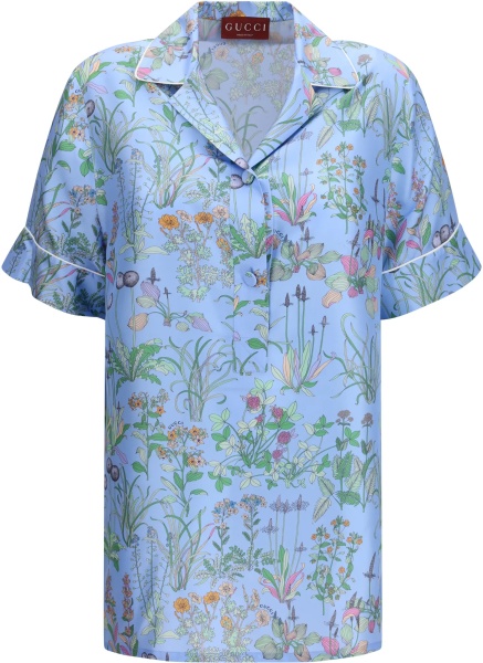 Camasa casual Printed silk twill Shirt