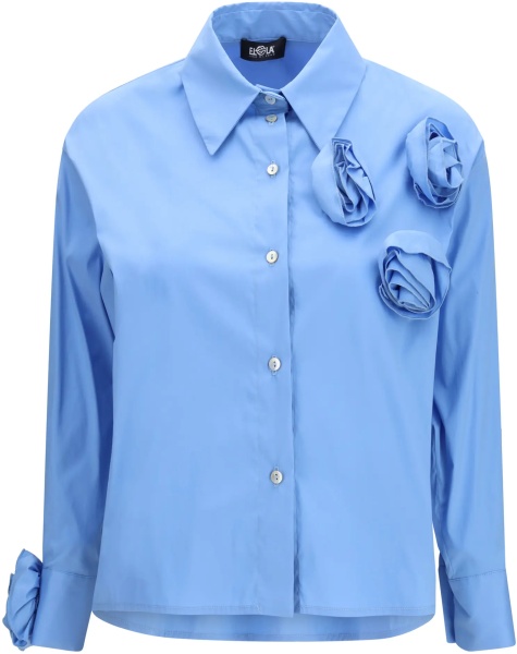 Camasa casual Shirt with appliqué roses
