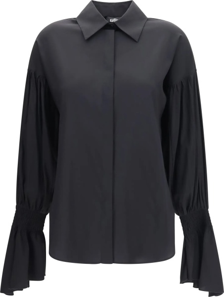 Camasa casual Silk-blend Shirt with bell sleeves