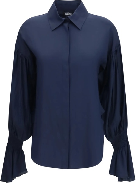 Camasa casual Silk-blend Shirt with bell sleeves