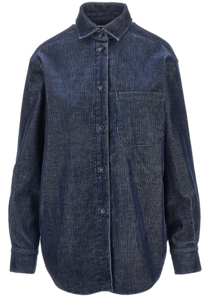 Camasa Corduroy shirt with Eagle embroidery
