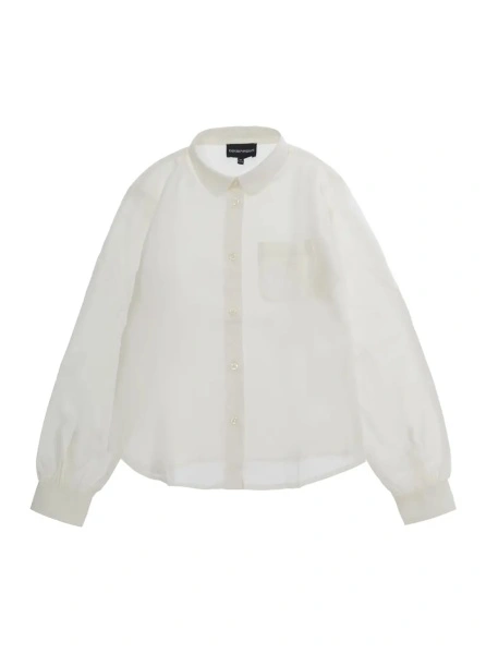 Camasa EMPORIO ARMANI KIDS alba din bumbac