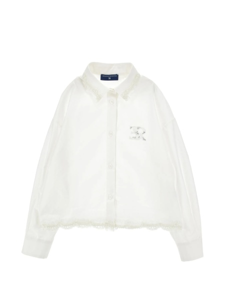 Camasa Ermanno Scervino Kids alba din bumbac