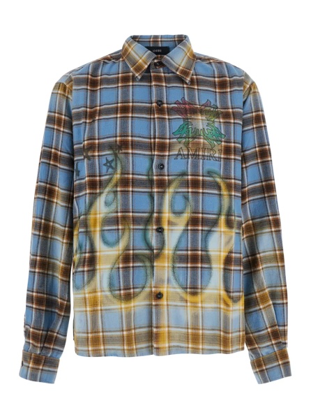 Camasa multicolor Shirt with all-over stripe motif and logo on the front and back in cotton for men