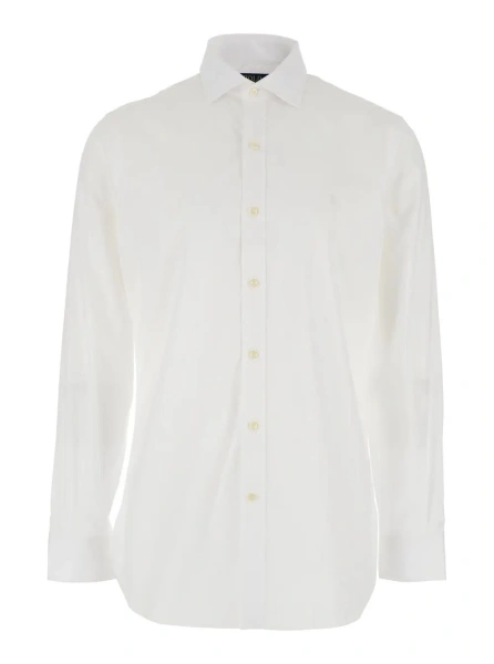 Camasa Ralph Lauren alba din bumbac 'Slim Fit'